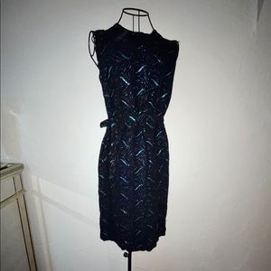 Vintage evening lamé sheath dress